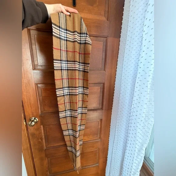 Vintage 100% Cashmere Plaid Scarf - Picture 5 of 6